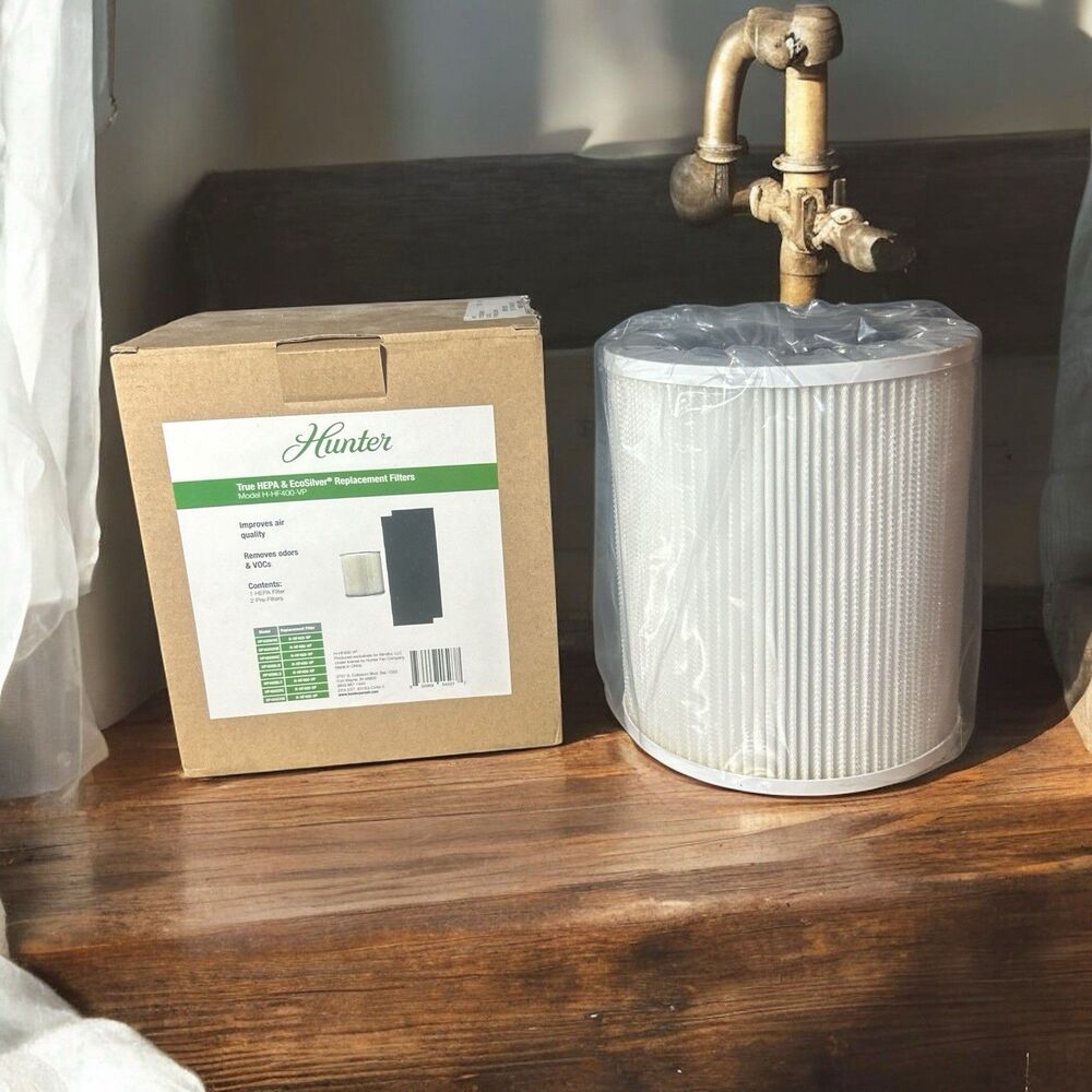 Hunter H‑HF400‑VP True HEPA EcoSilver Replacement Filter Set New in Box